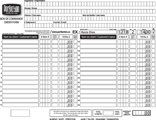 Bon de commande
